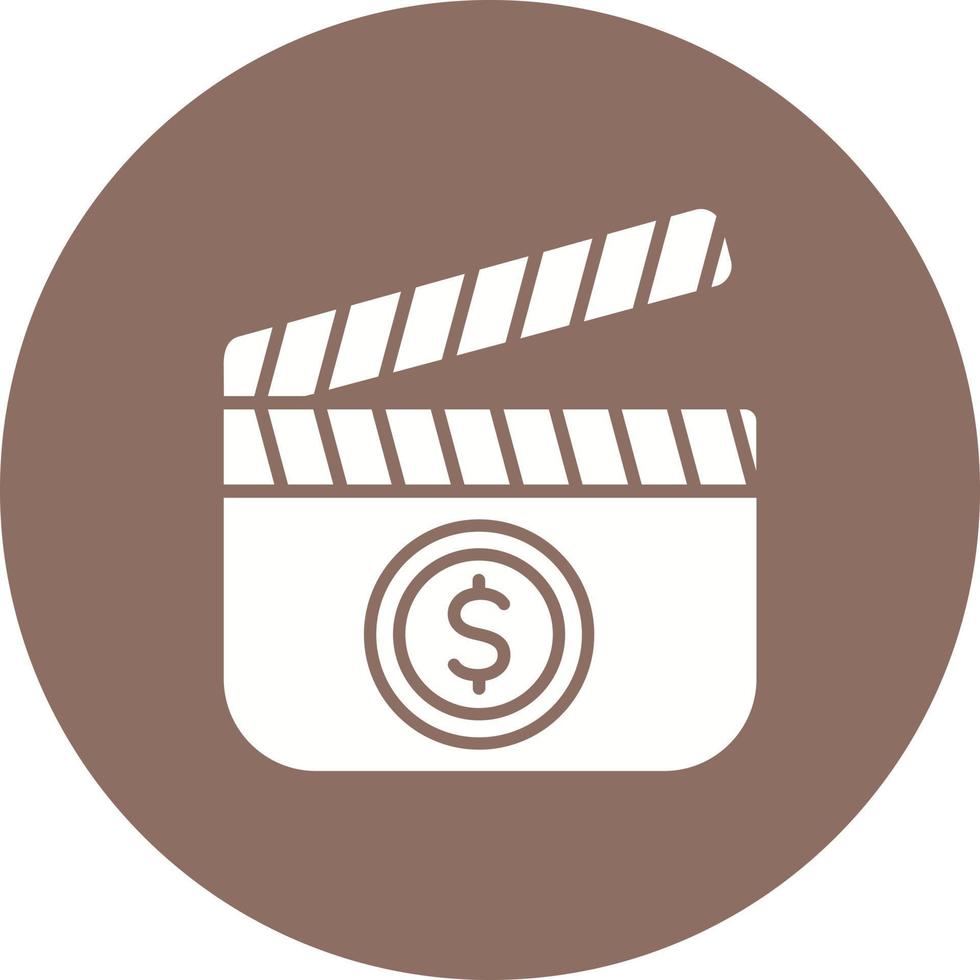 Film Budget Glyph Circle Icon vector