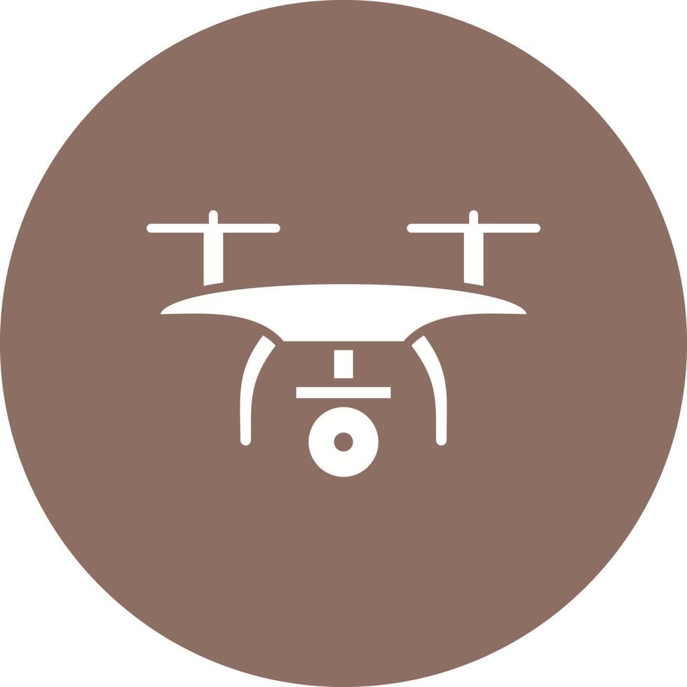 icono de círculo de glifo de drone de cámara vector