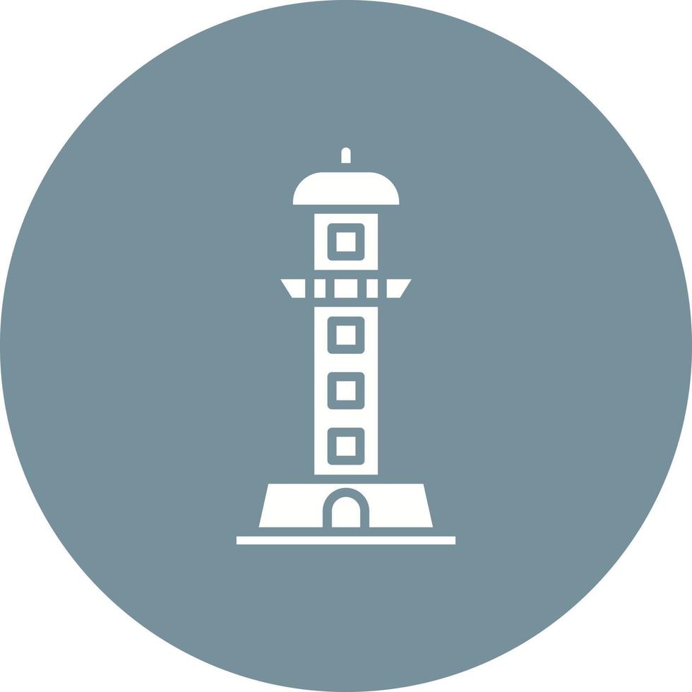 Lighthouse Of Alexandria Glyph Circle Icon vector