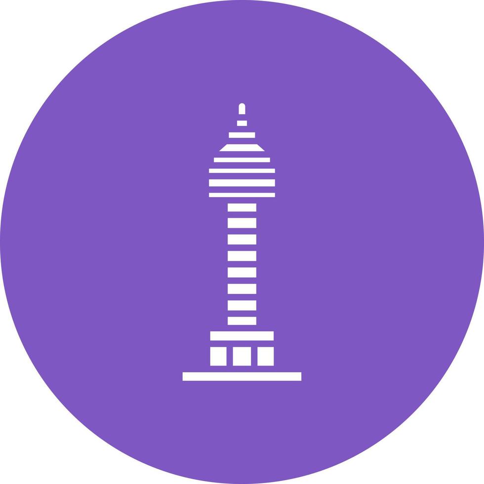 Trajans Column Glyph Circle Icon vector