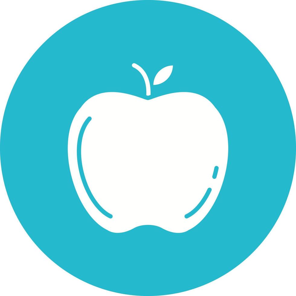 Apple Glyph Circle Icon vector