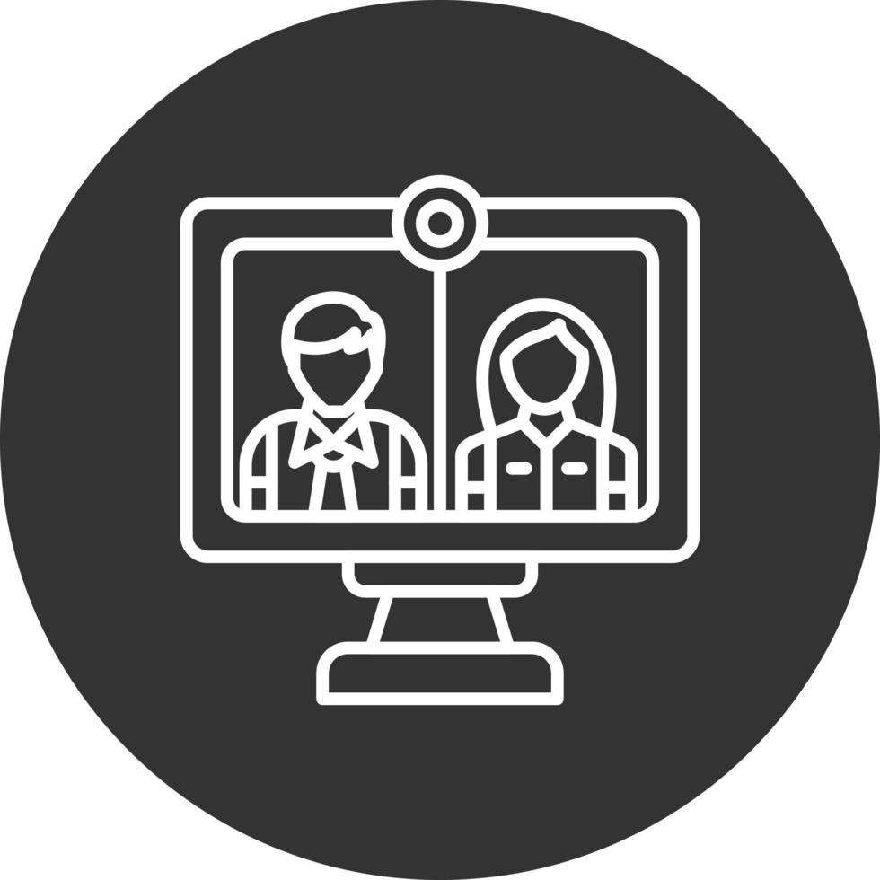 Online Interview Creative Icon Design vector