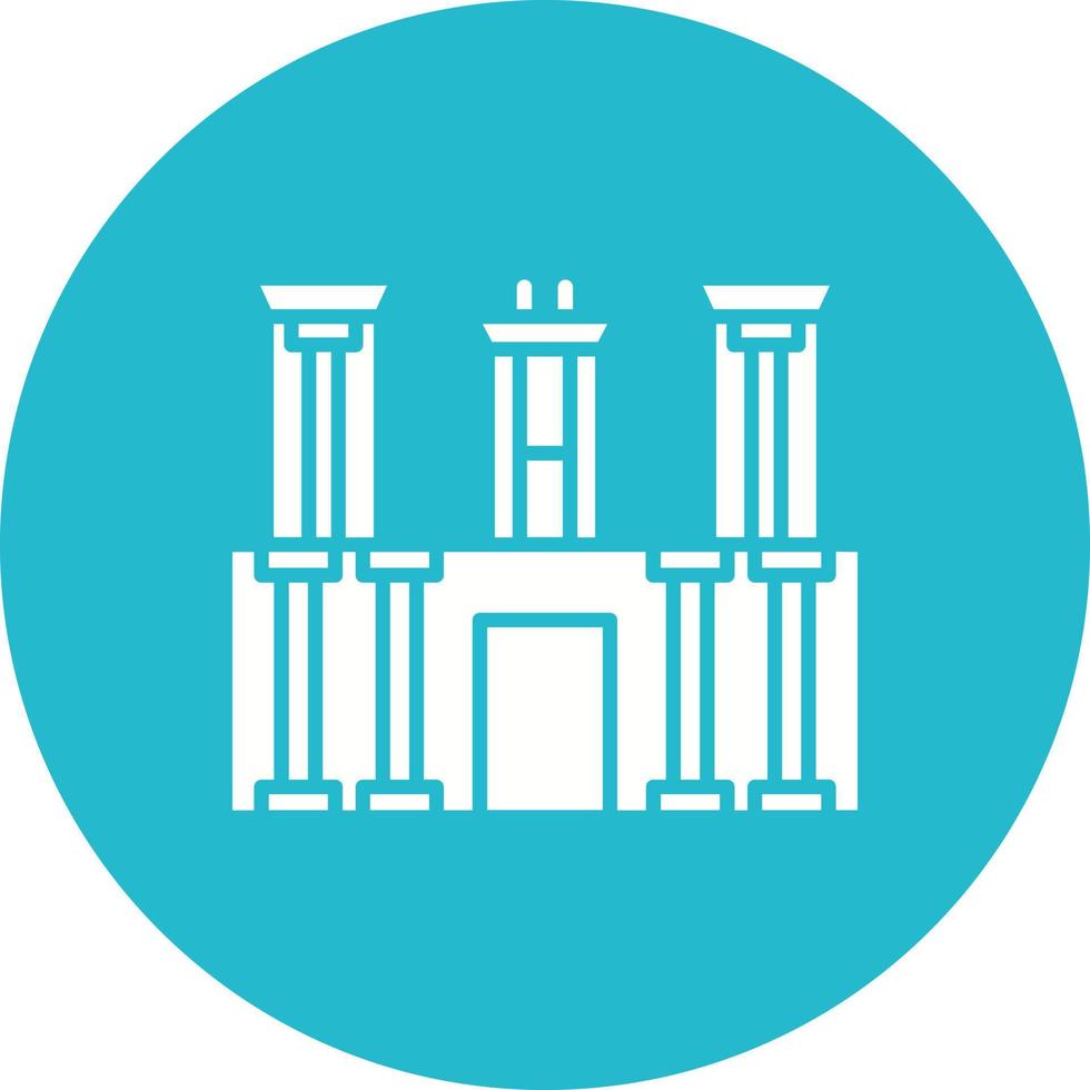 Petra Glyph Circle Icon vector