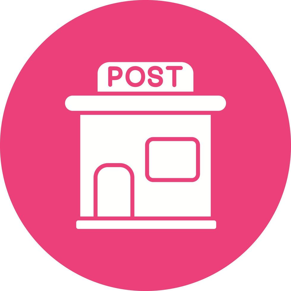 Post Office Glyph Circle Icon vector