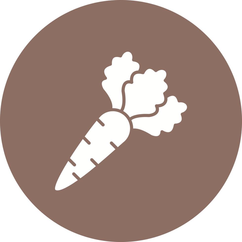Carrot Glyph Circle Icon vector