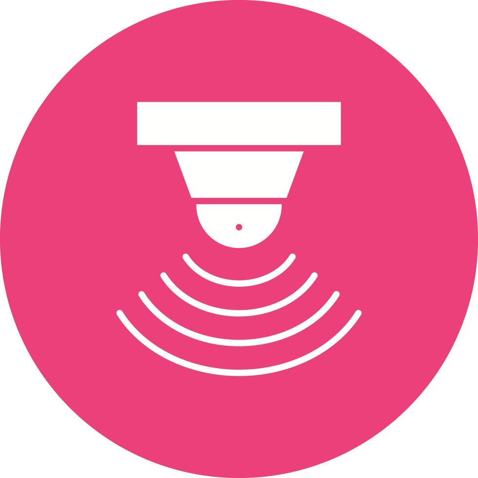 Motion Sensor Glyph Circle Icon vector