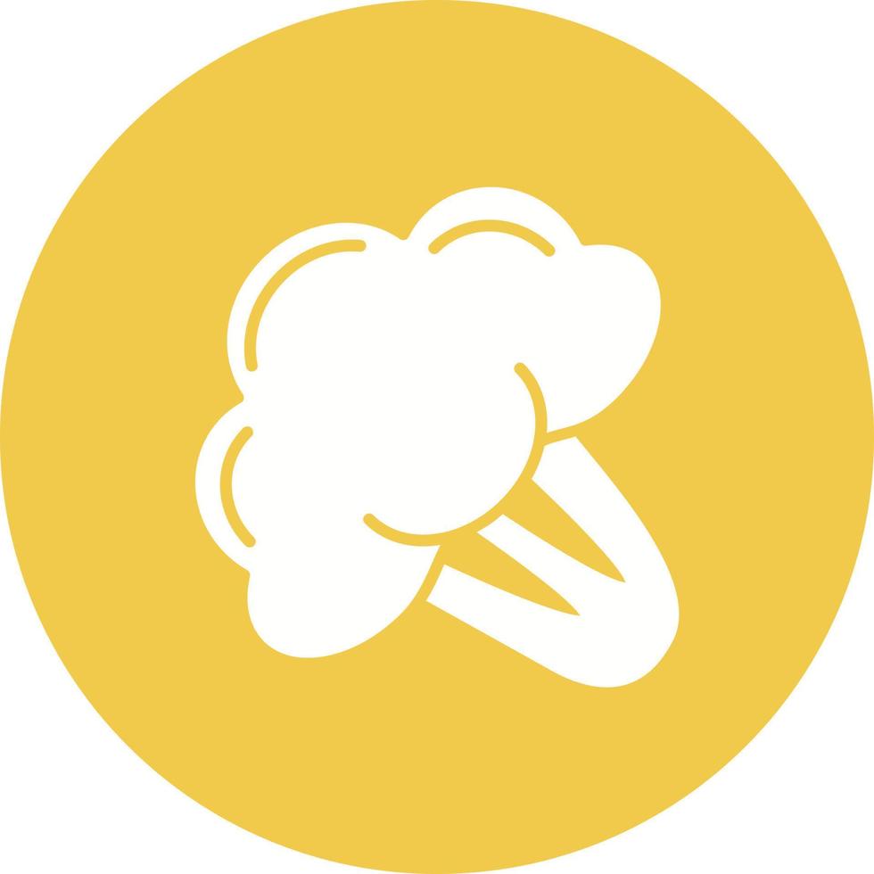 Cauliflower Glyph Circle Icon vector