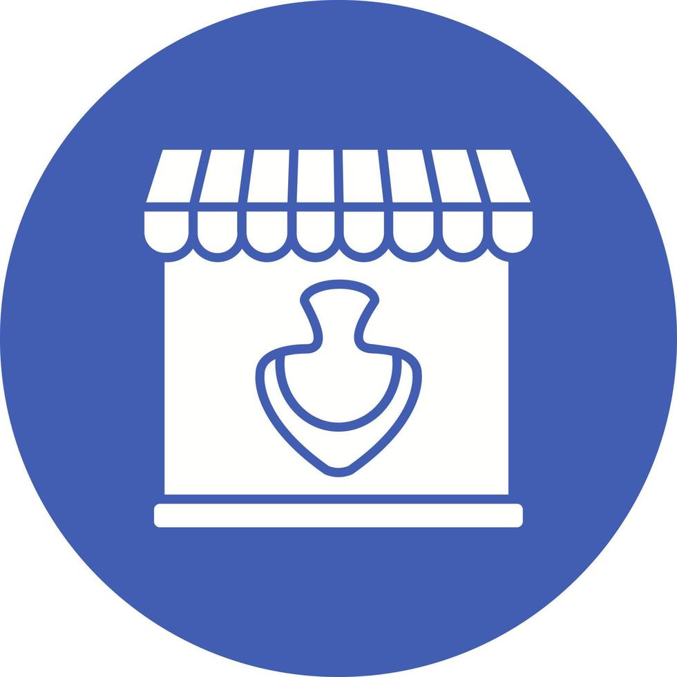 icono de círculo de glifo de tienda de joyas vector