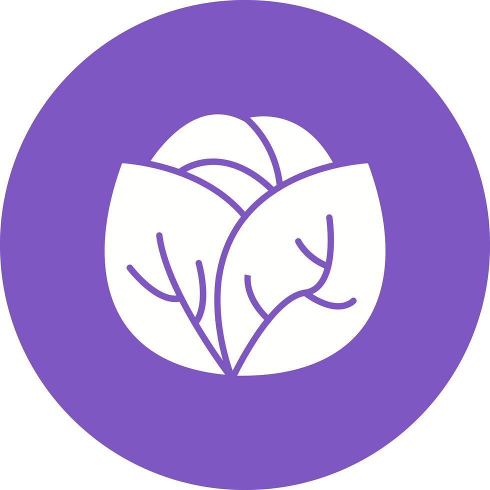 Cabbage Glyph Circle Icon vector