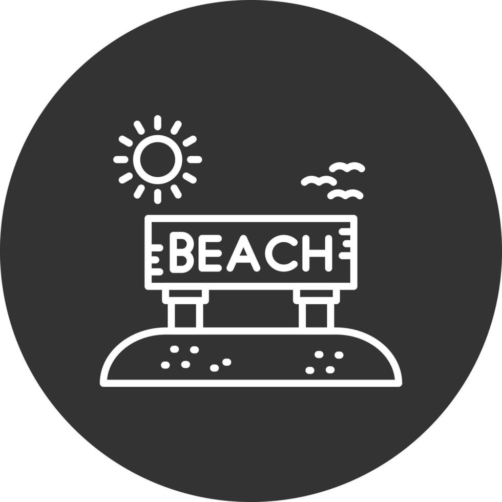 diseño de icono creativo de playa vector