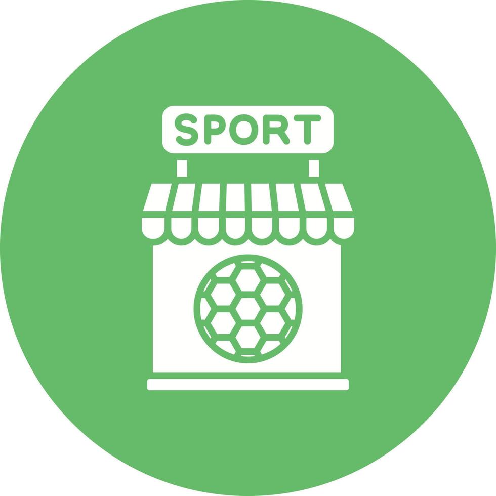 Sports Shop Glyph Circle Icon vector