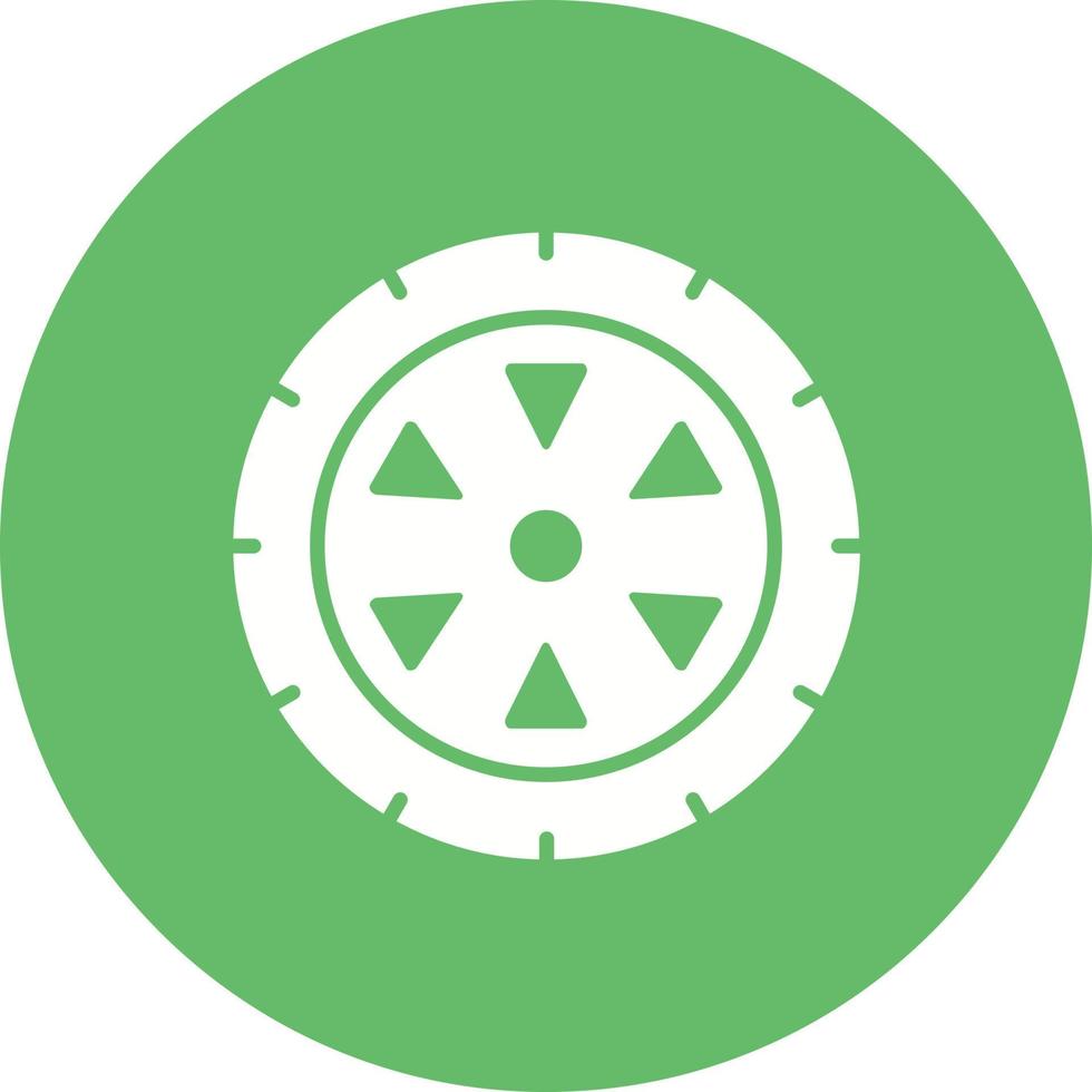 Wheel Glyph Circle Icon vector