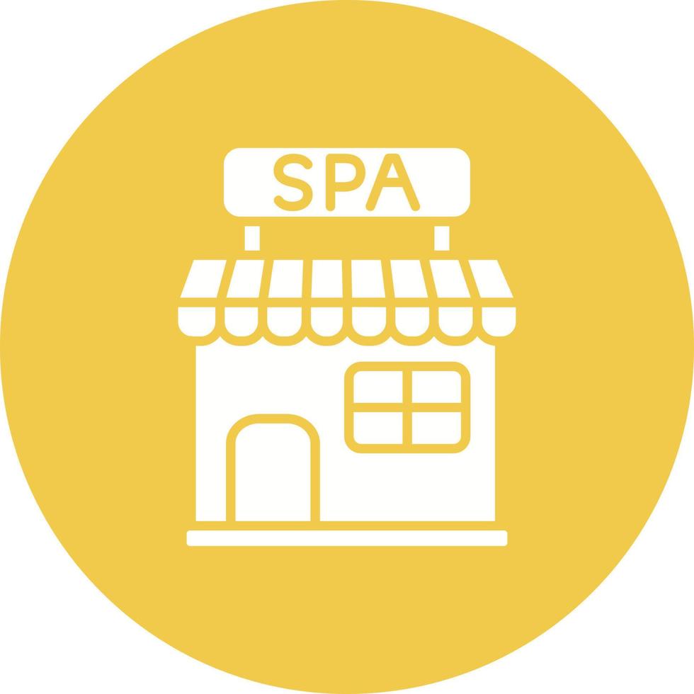 Spa Center Glyph Circle Icon vector