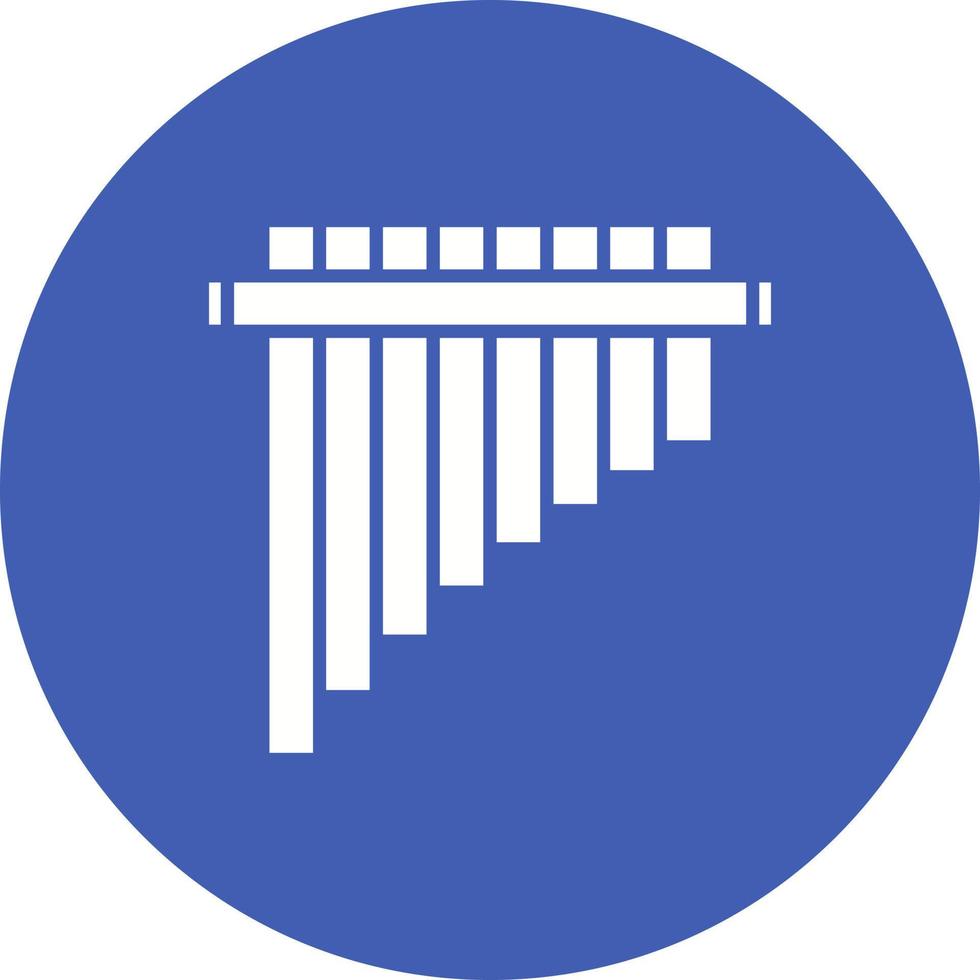 Pan Flute Glyph Circle Icon vector