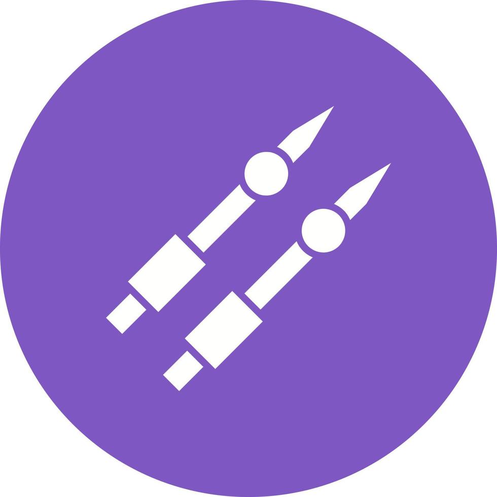 Spears Glyph Circle Icon vector