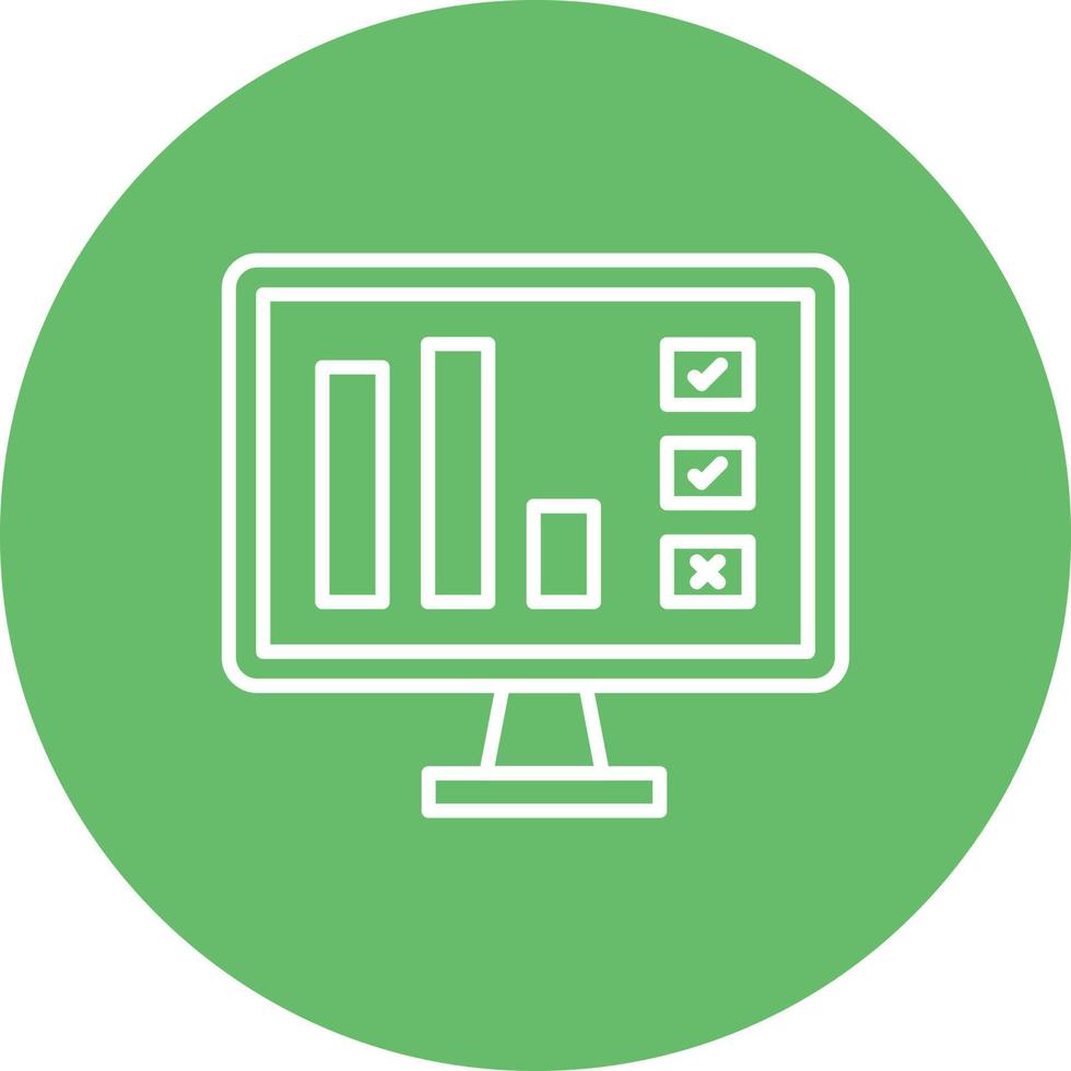 Online Report Glyph Circle Icon vector