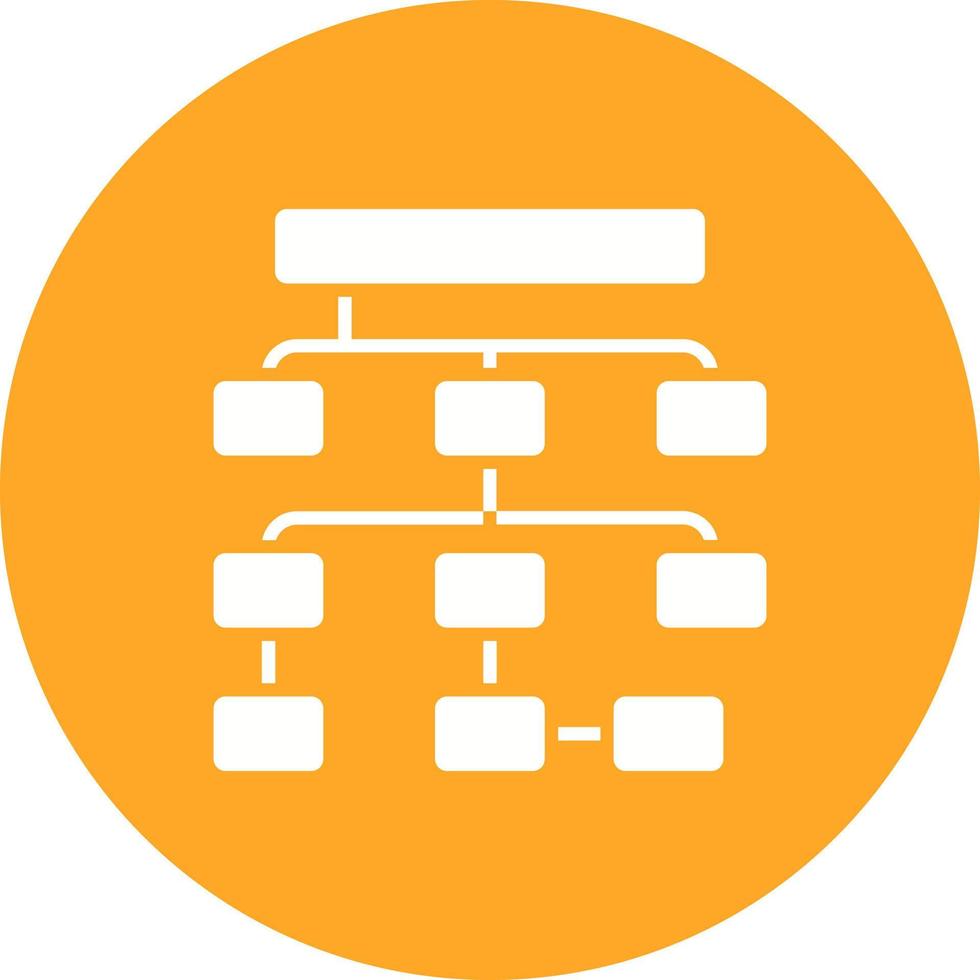 Structured Data Glyph Circle Icon vector