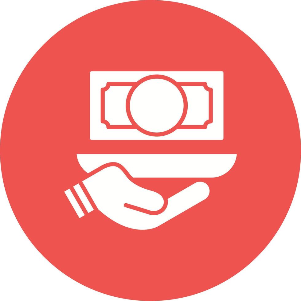 Catering Fee Glyph Circle Icon vector
