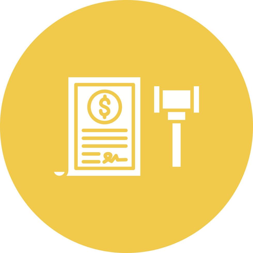 Bail Glyph Circle Icon vector