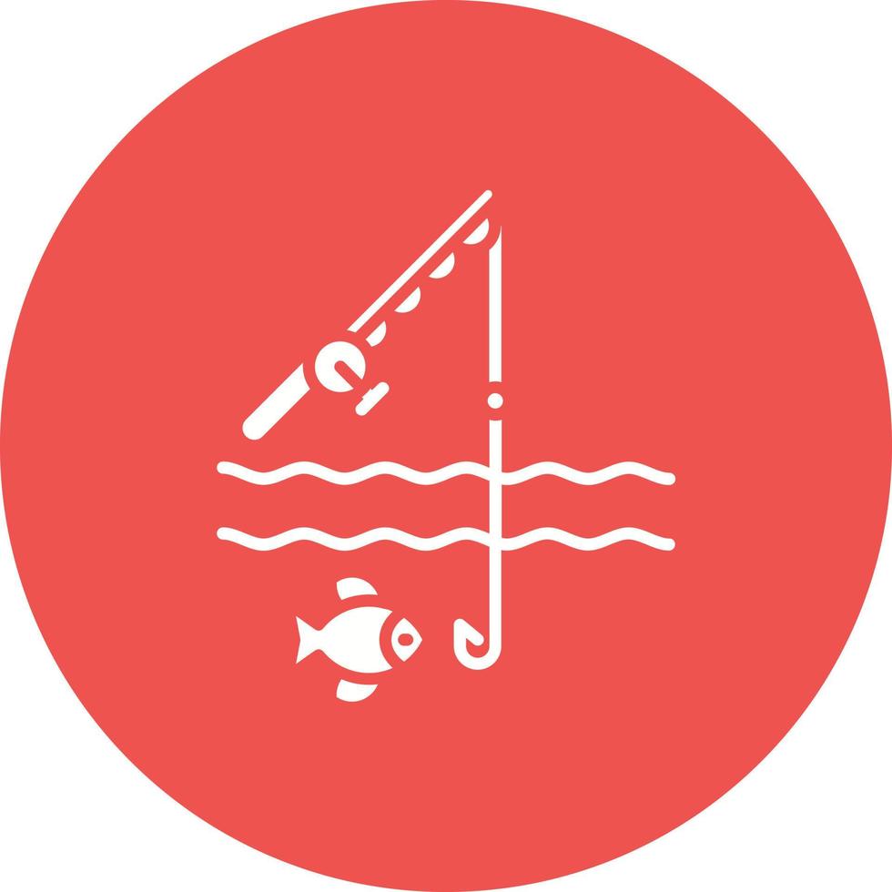 Fishing Holiday Glyph Circle Icon vector