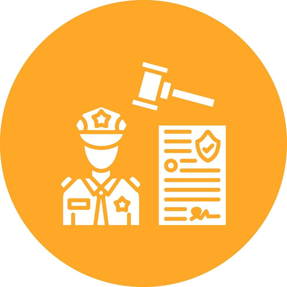 Law Enforcement Glyph Circle Icon vector