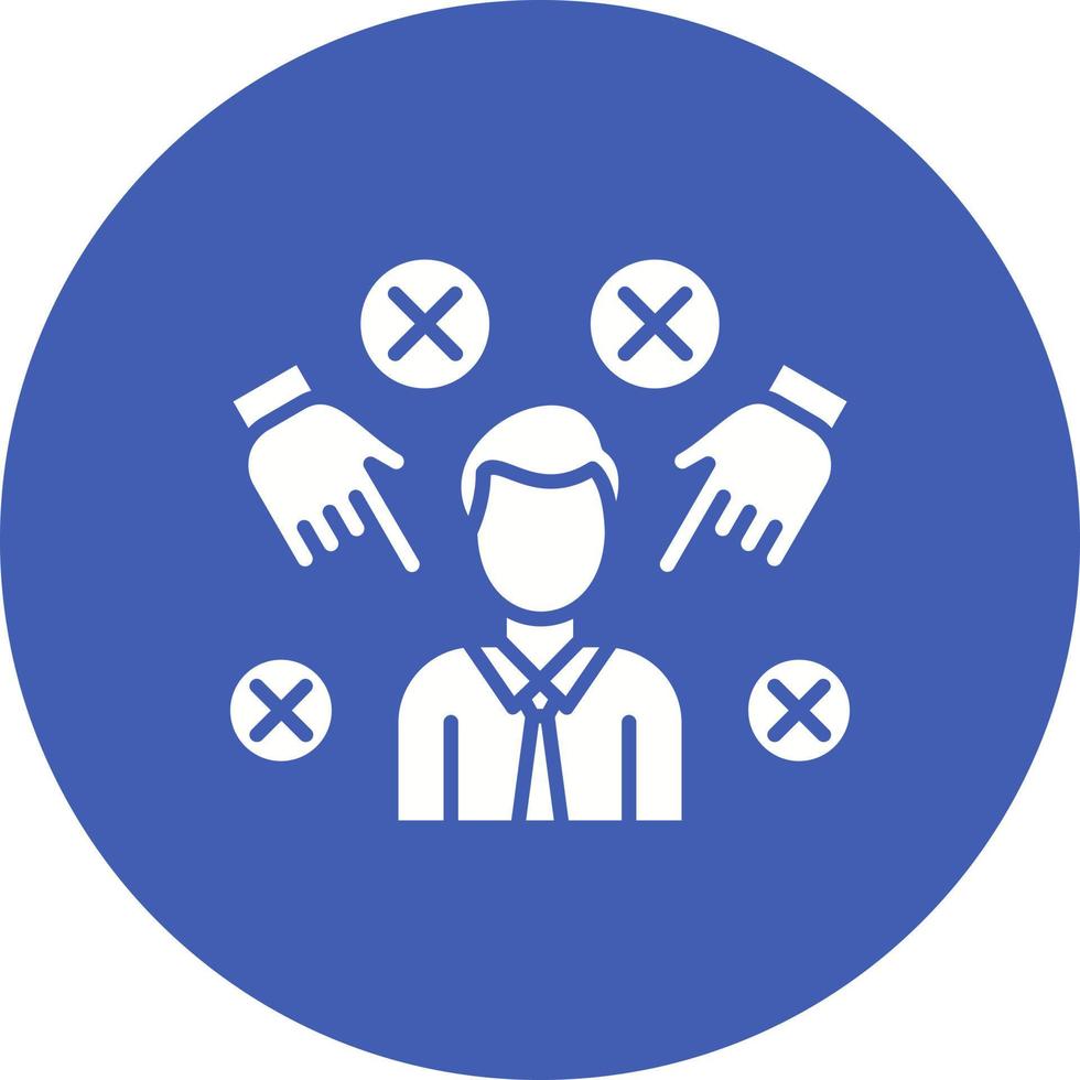 Not Guilty Glyph Circle Icon vector