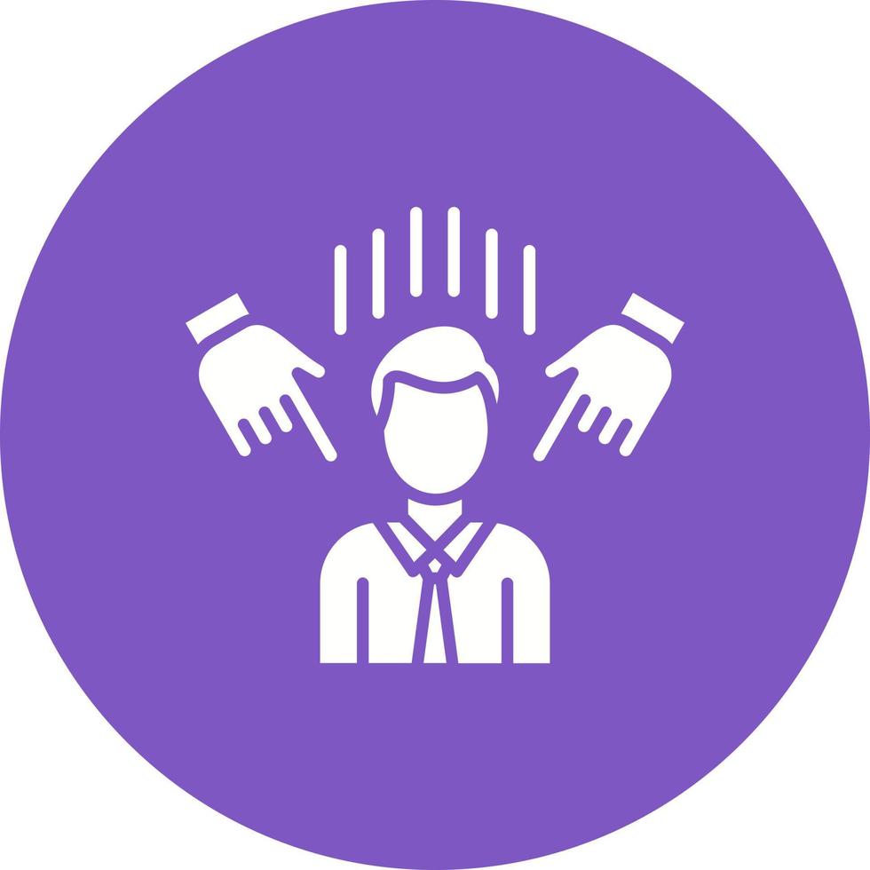 Guilty Glyph Circle Icon vector