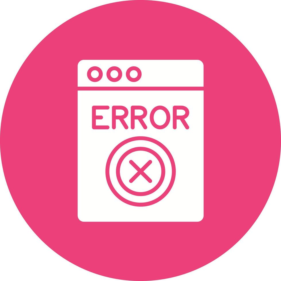 Error Glyph Circle Icon vector