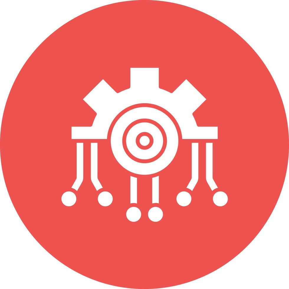 Digital Transformation Glyph Circle Icon vector