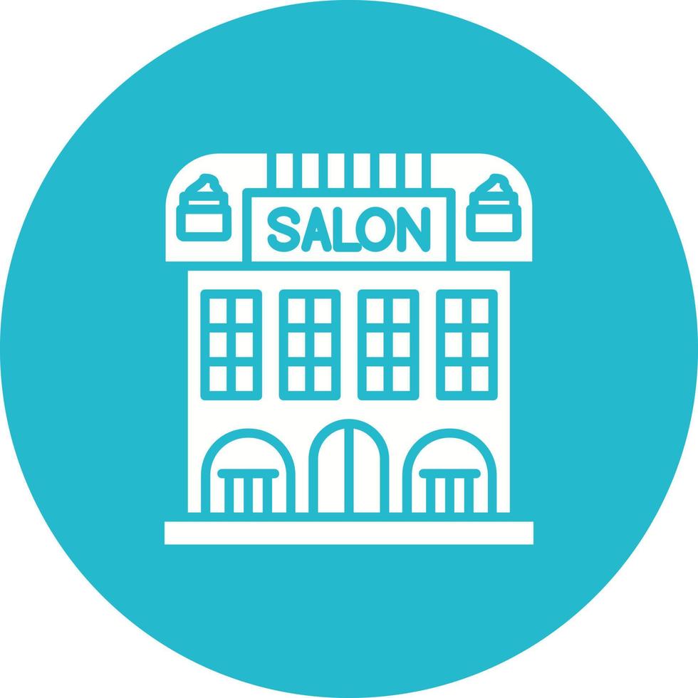 Beauty Salon Glyph Circle Icon vector