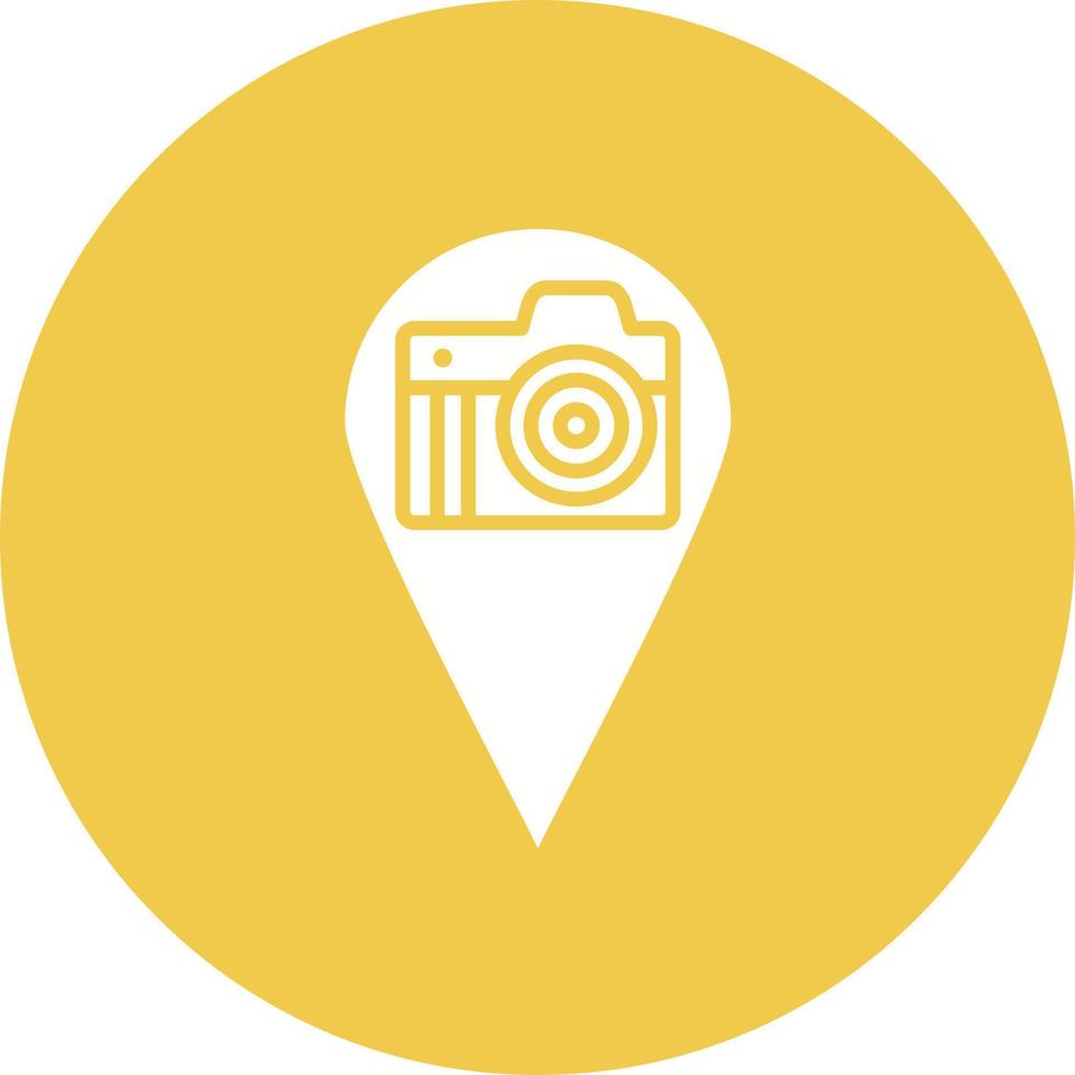 Sightseeing Glyph Circle Icon vector