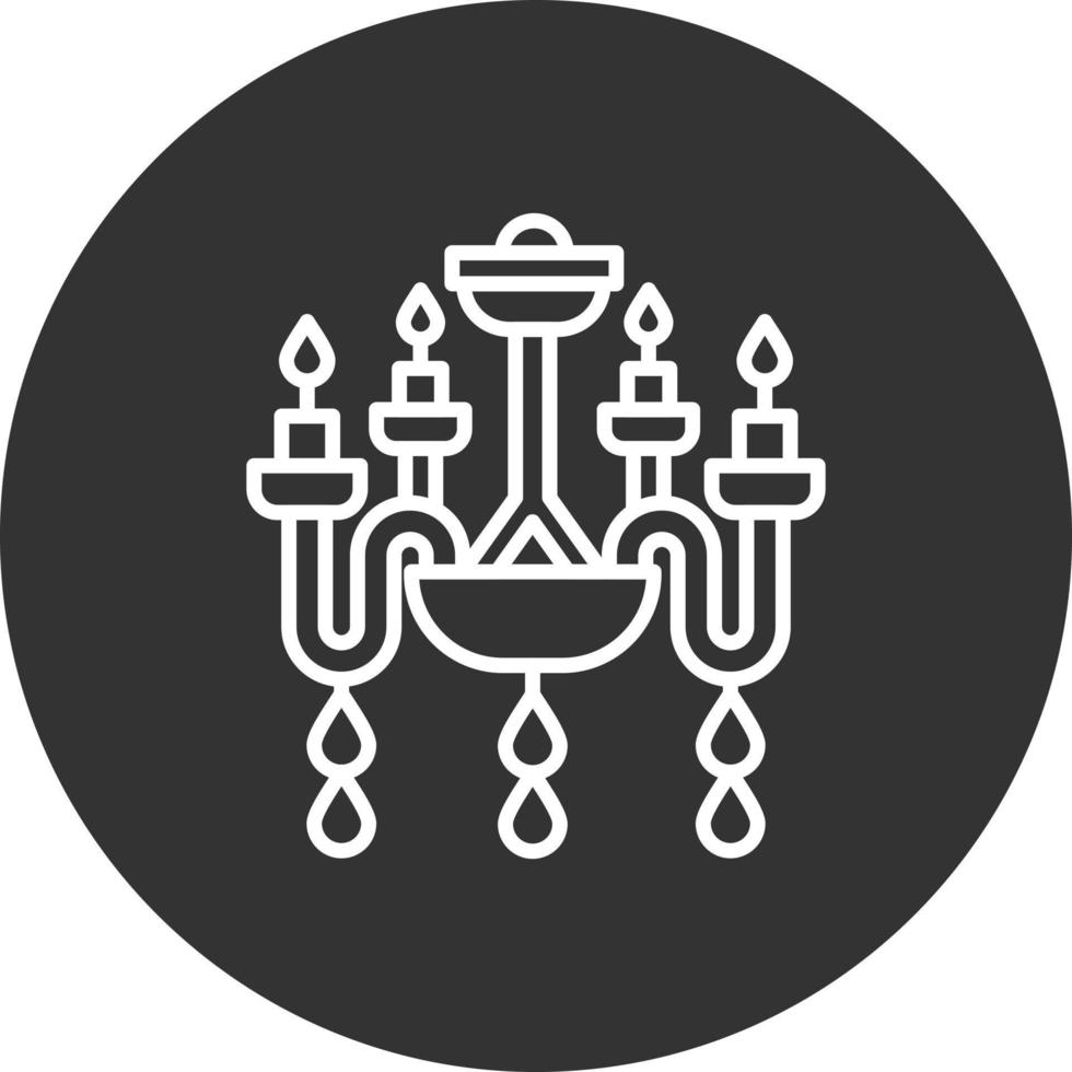 Chandelier Creative Icon Design vector