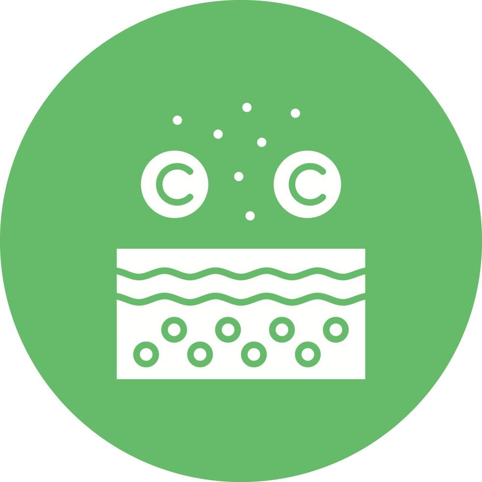 Collagen Glyph Circle Icon vector
