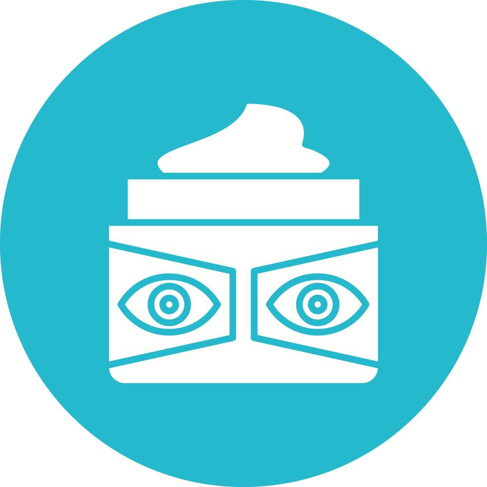 Eye Cream Glyph Circle Icon vector