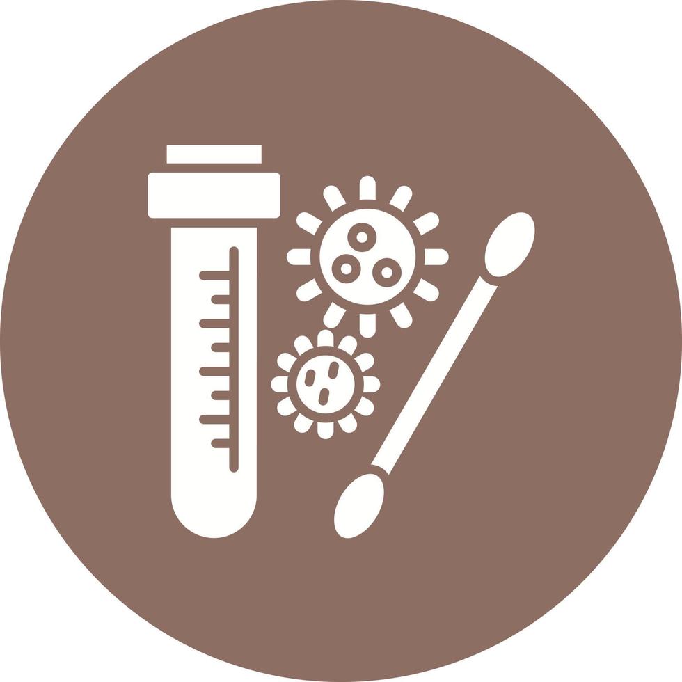 PCR Test Glyph Circle Icon vector
