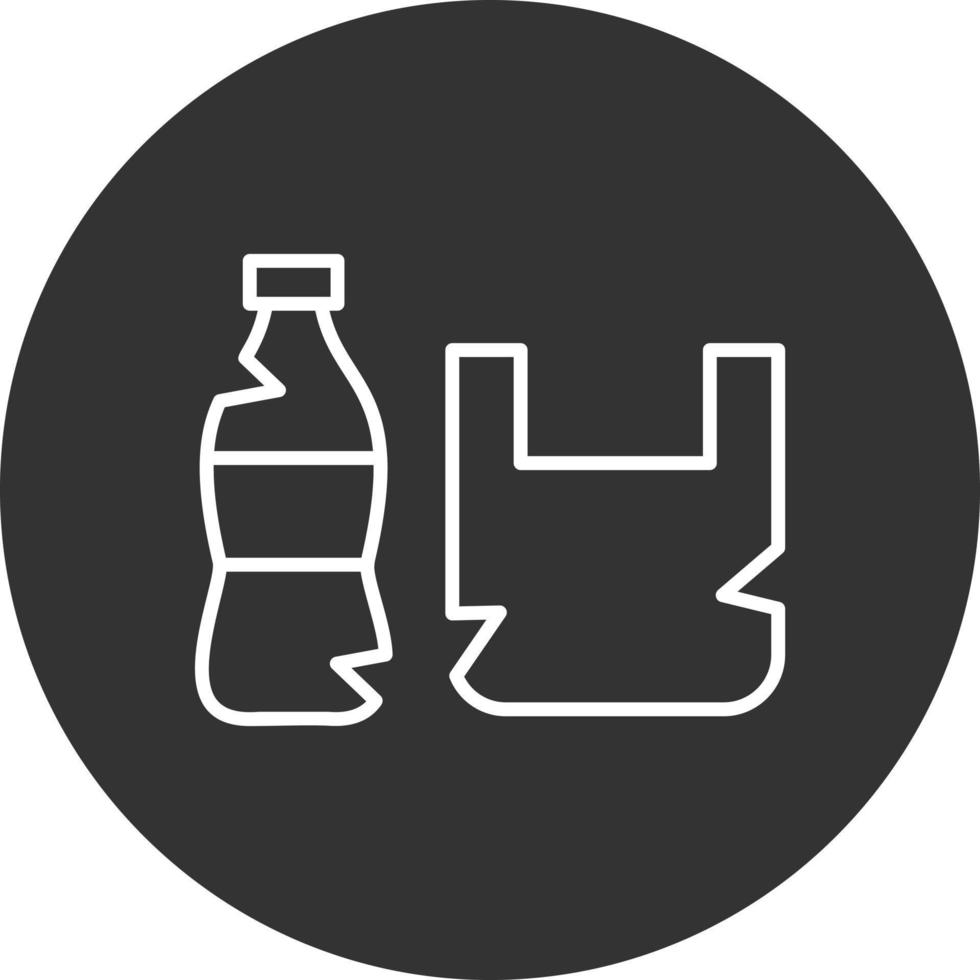 Waste Plastic Creative Icon Design vector