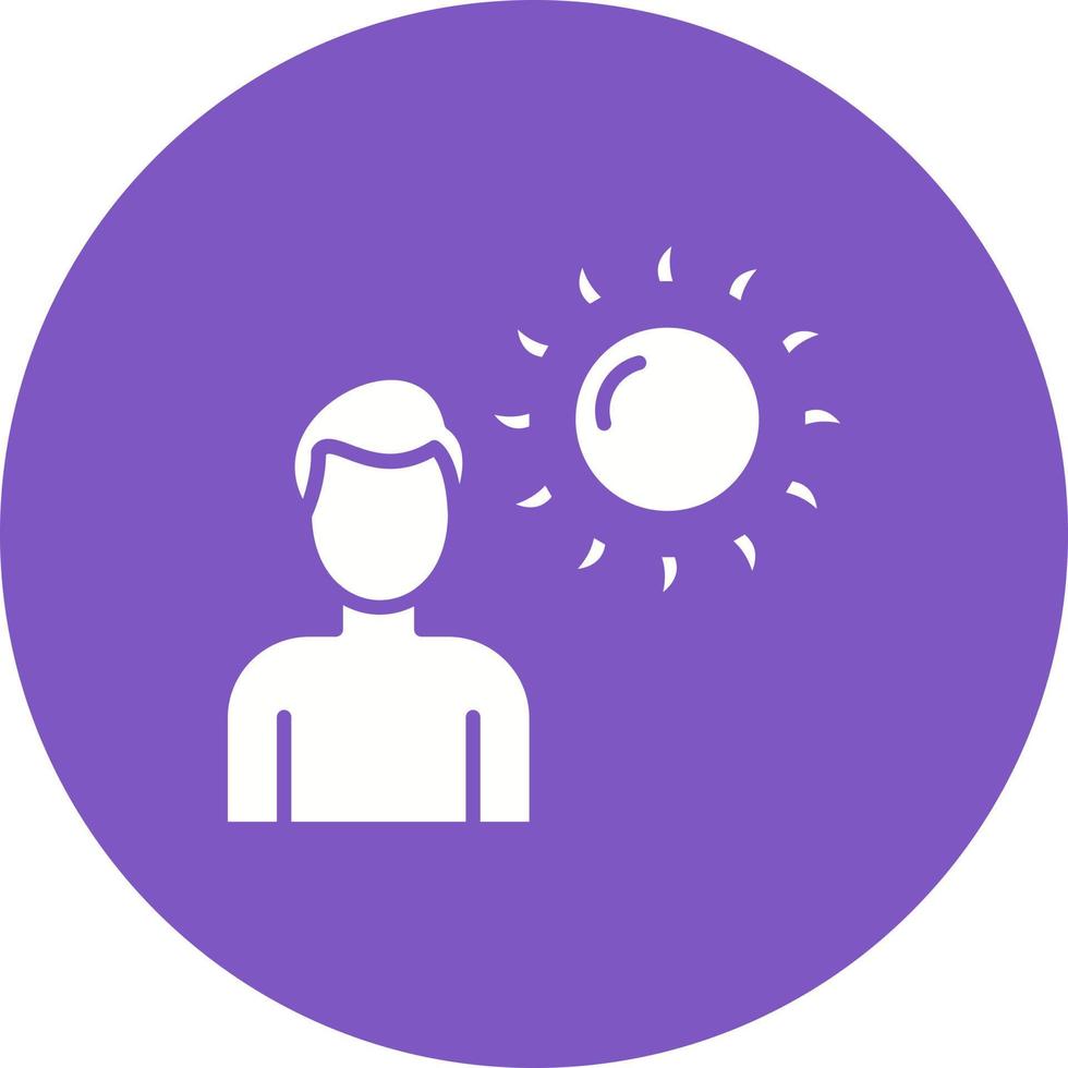 Tanning Glyph Circle Icon vector