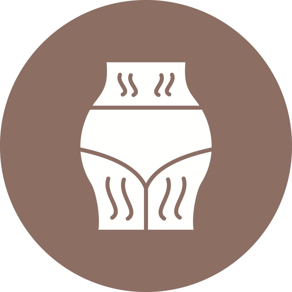 Stretchmarks Glyph Circle Icon vector
