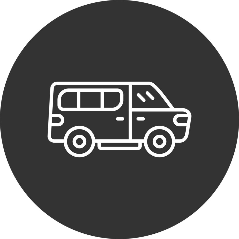 Minivan Creative Icon Design vector