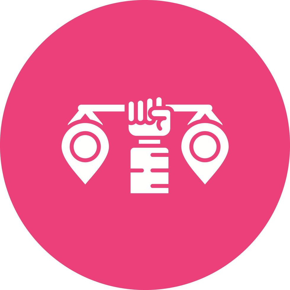Local Zoning Law Glyph Circle Icon vector