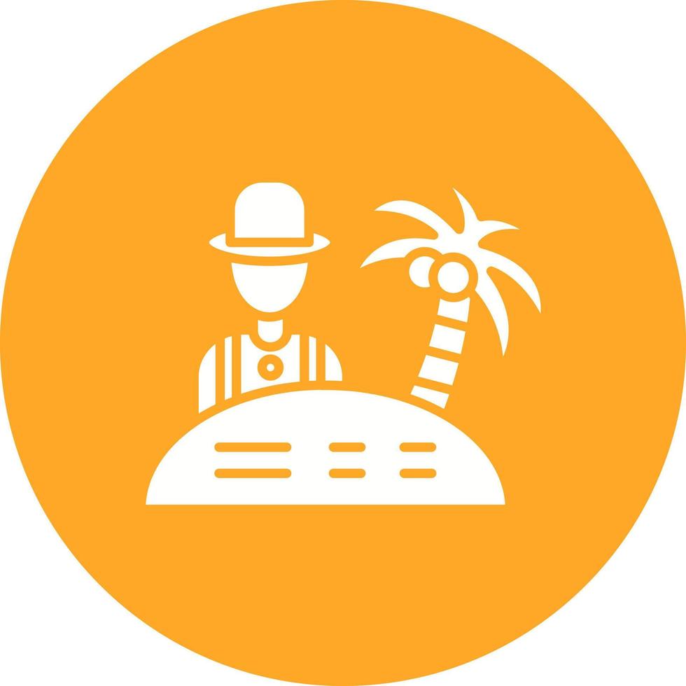 Exotic Vacation Glyph Circle Icon vector