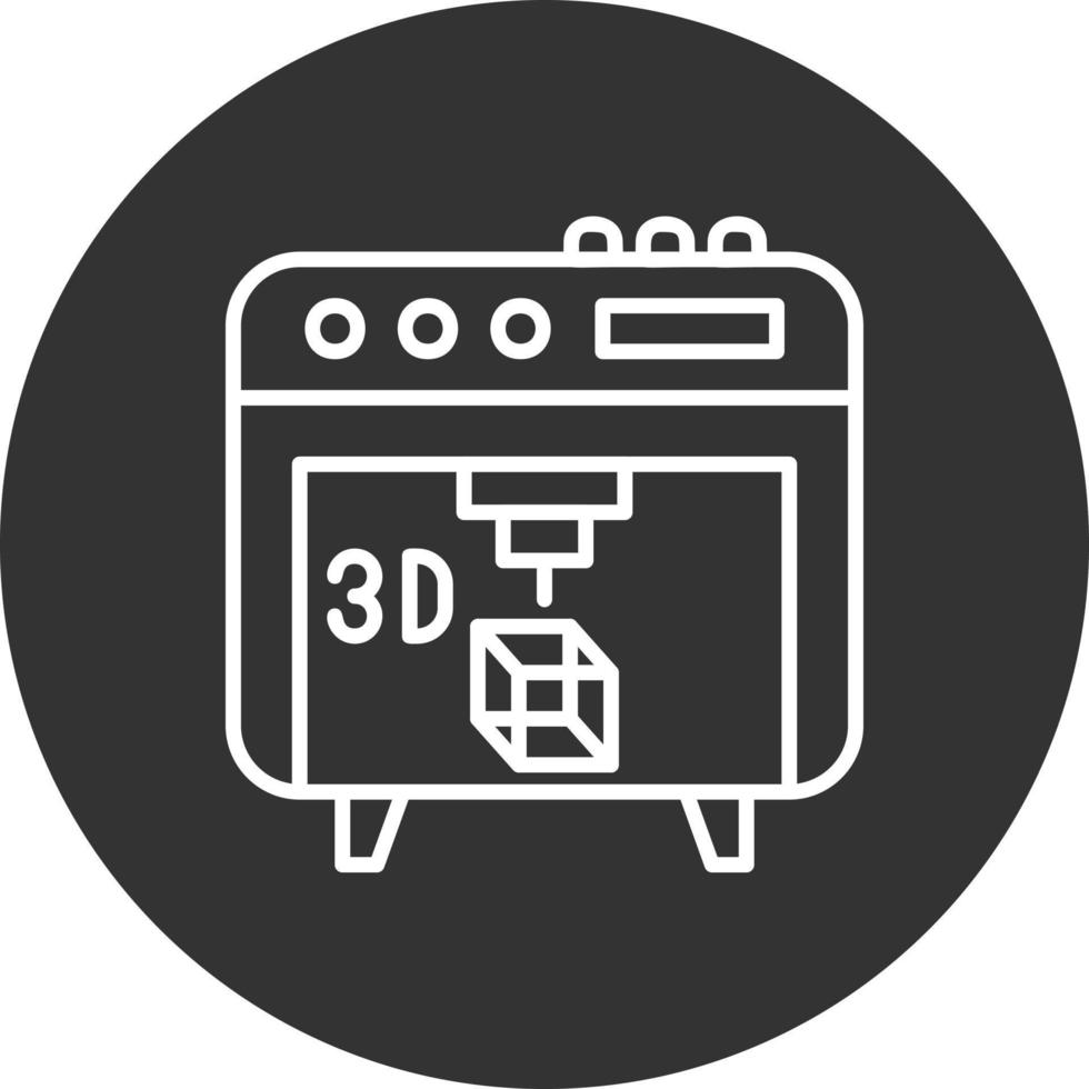 3d Printer Creative Icon Design vector