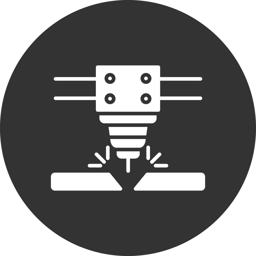 Laser Cutting Machine Creative Icon Design vector