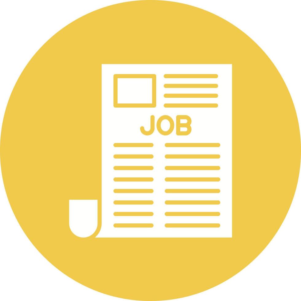 Job Ad Glyph Circle Icon vector