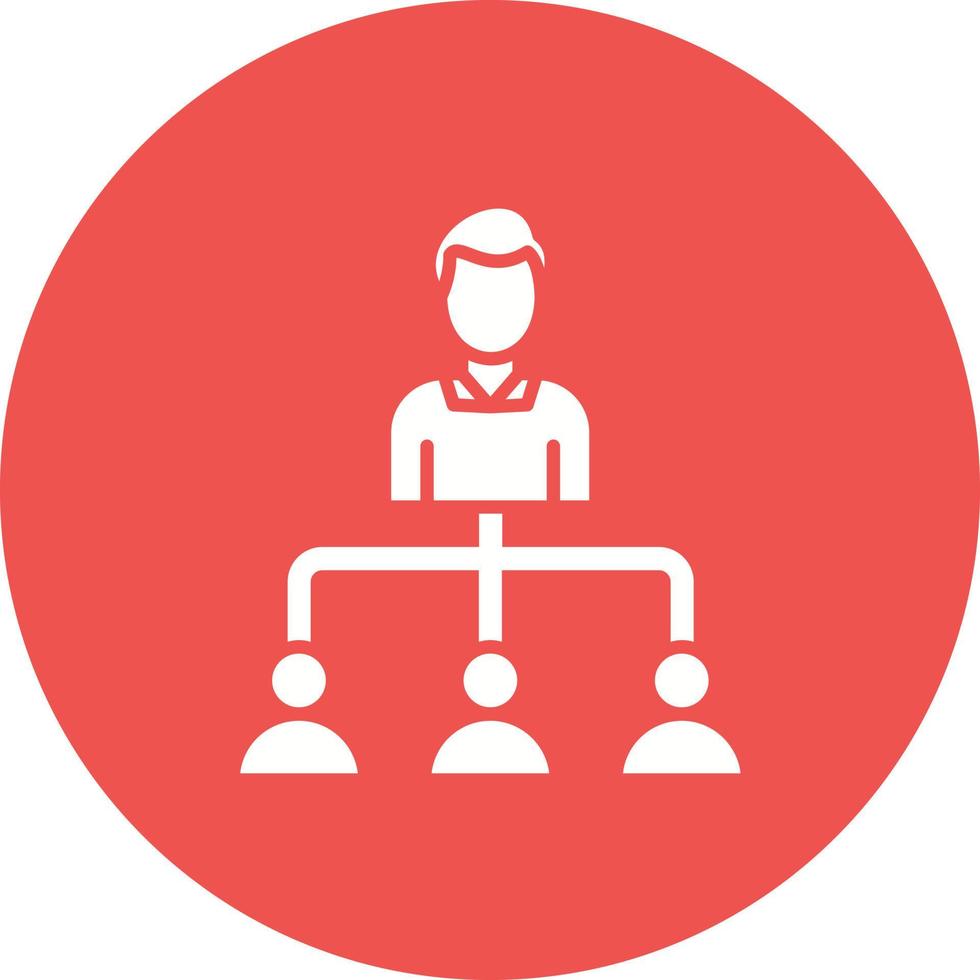 Employer Glyph Circle Icon vector