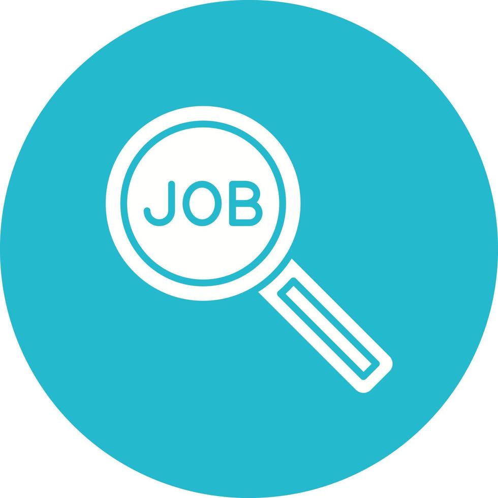 Job Search Glyph Circle Icon vector