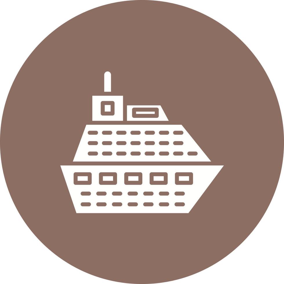 Cruise Glyph Circle Icon vector