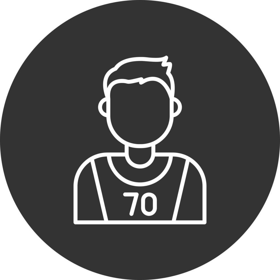 diseño de icono creativo de jugador de baloncesto vector