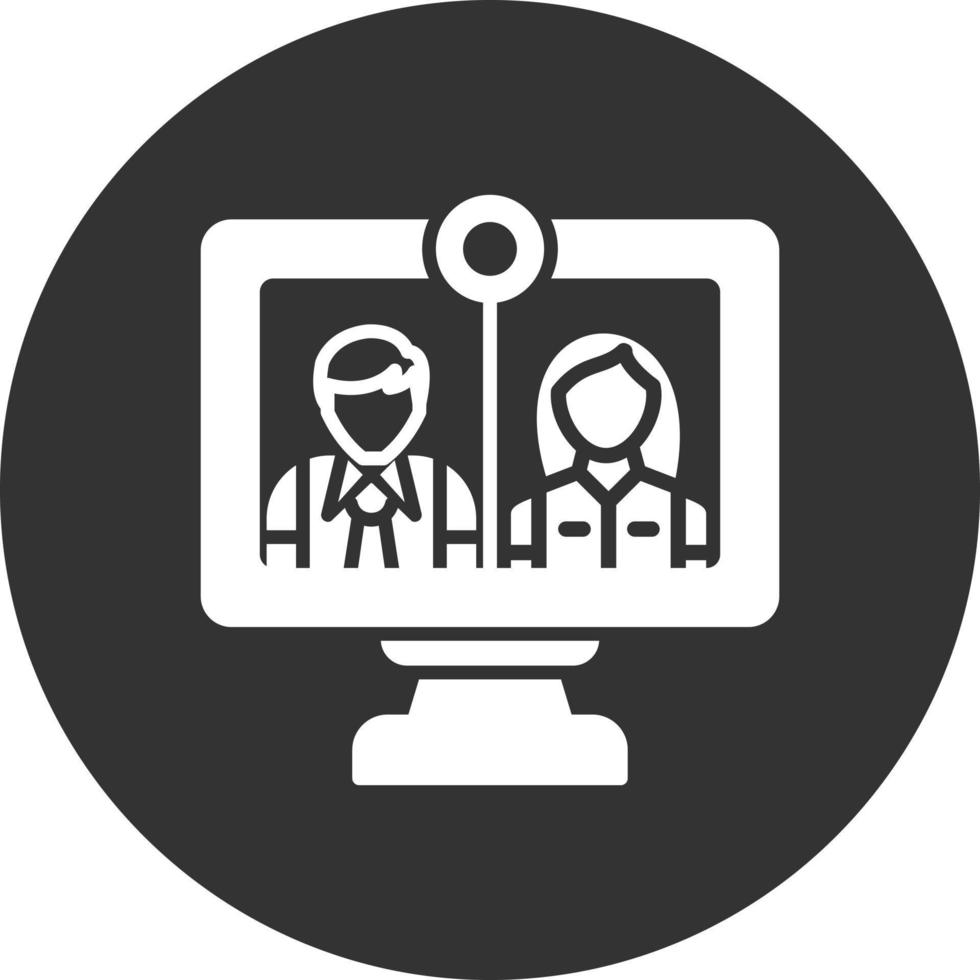 Online Interview Creative Icon Design vector