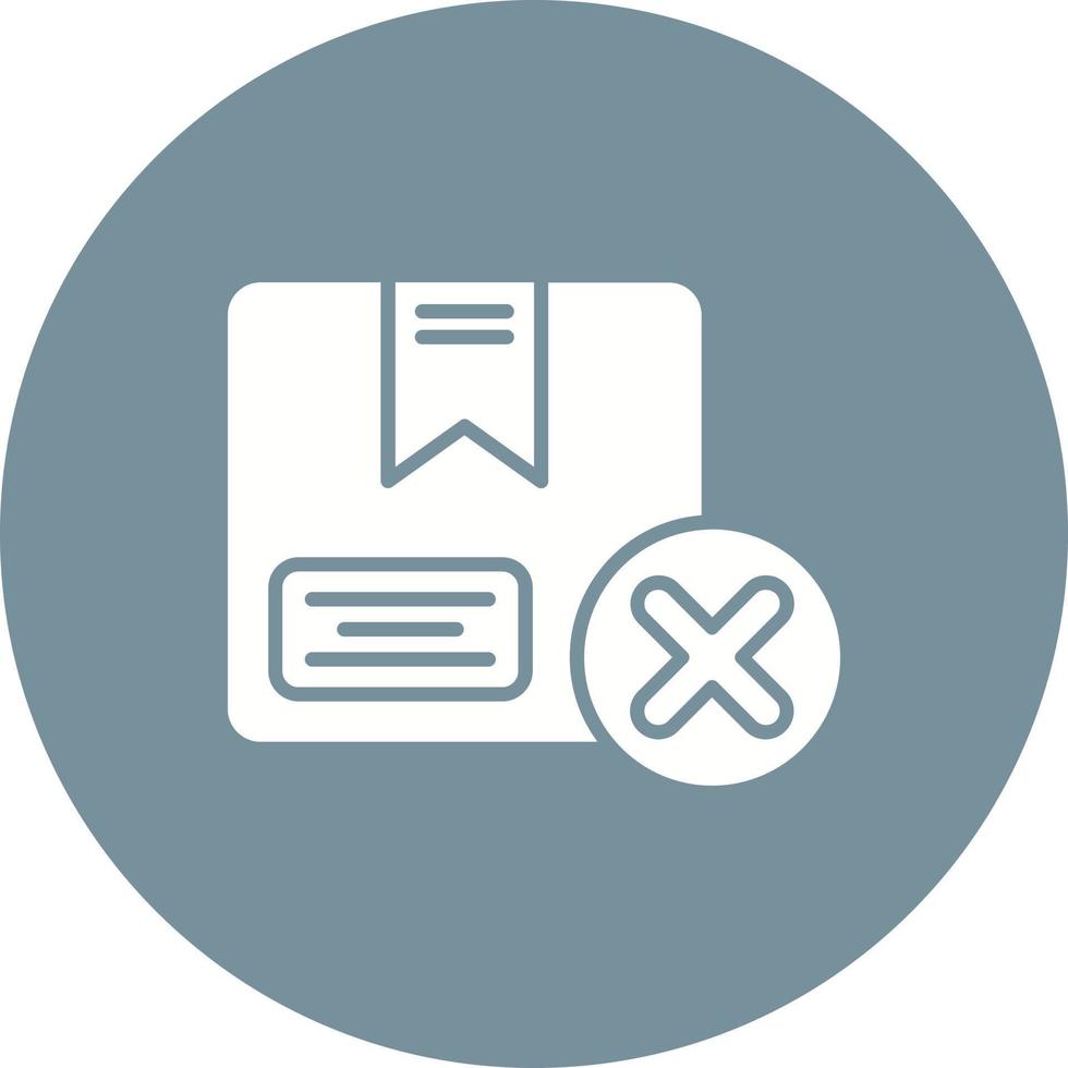 Delivery Cancelled Glyph Circle Icon vector
